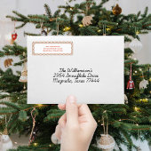 Weihnachten Rot Grün Gestreifte Rücksendeadresse