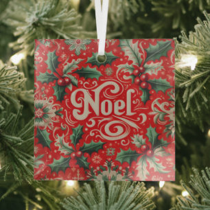Weihnachten Rot & Grün Ornament Aus Glas