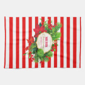 Weihnachten Rot Streifen Küchentuch (Horizontal)