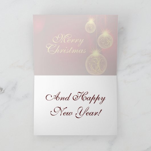 Weihnachten Rot und Gold, Fröhlich, Weihnachten (Innenseite)