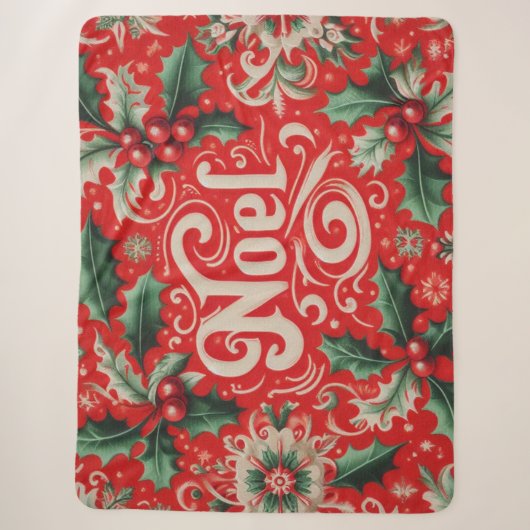 Weihnachten rot und grün sherpadecke (Vorderseite)