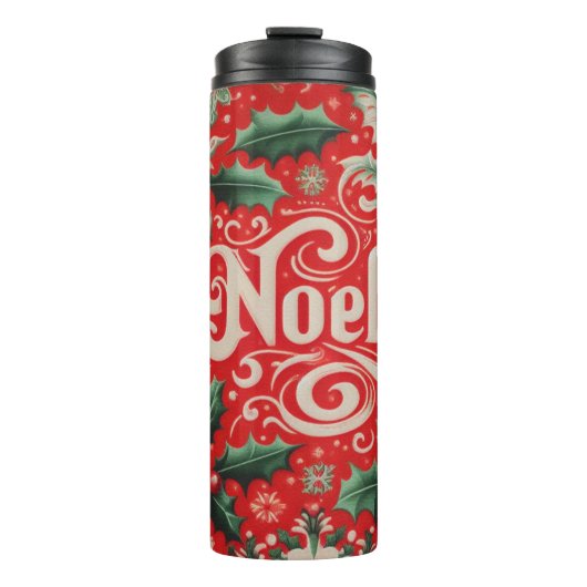 Weihnachten rot und grün thermosbecher (Vorderseite)