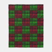 Weihnachten rot und grüner Tartan. Fleecedecke (Vorderseite)