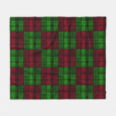 Weihnachten rot und grüner Tartan. Fleecedecke (Vorderseite (Horizontal))