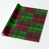 Weihnachten rot und grüner Tartan. Geschenkpapier (Ungerollt)