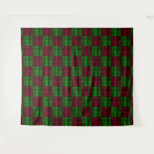 Weihnachten rot und grüner Tartan. Wandteppich (Vorderseite (Horizontal))
