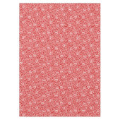 Weihnachten Rot und Weiß Elegantes Blumenmuster Tischdecke (Vorderseite)