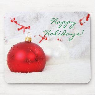 Weihnachten - Rot und Weiß - Feiertage II Mousepad