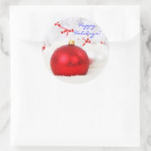 Weihnachten - Rot und Weiß - Feiertage II Runder Aufkleber (Tasche)