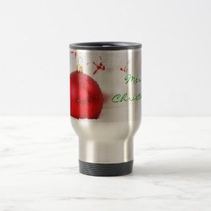 Weihnachten Rot und Weiß frohe Weihnachten I Reisebecher
