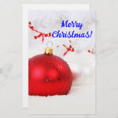 Weihnachten Rot und Weiß frohe Weihnachten III Briefpapier (Vorne/Hinten)