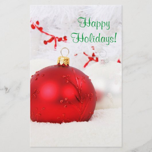 Weihnachten - Rot und Weiß - glückliche Tage IV Flyer (Vorne)