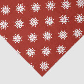 Weihnachten rot und weiß mit Schneeflocken Seidenpapier (Ausschnitt)