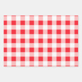 Weihnachten Rot Weiß Kariert Geschenkpapier Set (Vorderseite 3)