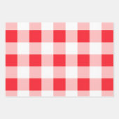Weihnachten Rot Weiß Kariert Geschenkpapier Set (Vorderseite)