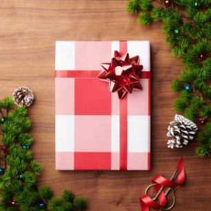 Weihnachten Rot Weiß Karo Geschenkpapier