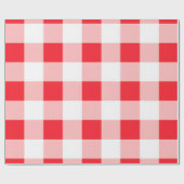 Weihnachten Rot Weiß Karo Geschenkpapier (Flach)