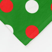 Weihnachten - Rot-Weiß-Punkte-Muster   Fleecedecke (Ecke)