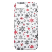 Weihnachten, rot, weiß, Schneeflocken, Winter, Neu Case-Mate iPhone Hülle (Rückseite)