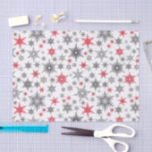 Weihnachten, rot, weiß, Schneeflocken, Winter, Neu Seidenpapier (Handwerk)