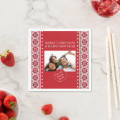 Weihnachten rot/weiß serviette (Beispiel)