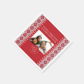 Weihnachten rot/weiß serviette (Ecke)