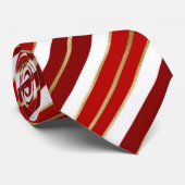 Weihnachten - Rot, Weiß und Gold Fohlen Weihnachts Krawatte (Gerollt)