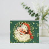 Weihnachten Rot, Weiß und Grün Weihnachten Postkarte (Stehend Vorderseite)