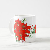 Weihnachten Rote Blume Keramik Kaffeetasse (Vorderseite Links)