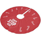 Weihnachten Rote Bonbons Weihnachtsanfang Hier lus Polyester Weihnachtsbaumdecke (Schrägansicht)