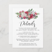 Weihnachten - Rote Flora Hochzeit - Details Begleitkarte (Vorne/Hinten)