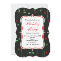 Weihnachten - Rote & grüne Sequenzen - Einladungen