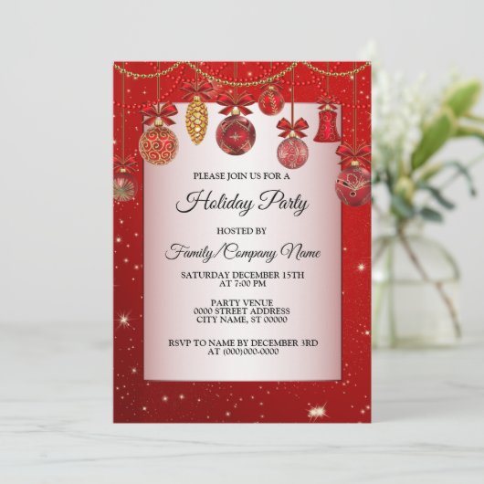 Weihnachten - Rote Kirche Santa Maria delle Grazie Einladung (Stehend Vorderseite)