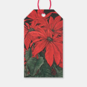 Weihnachten Rote Pflanze Blume Geschenkanhänger (Vorderseite)