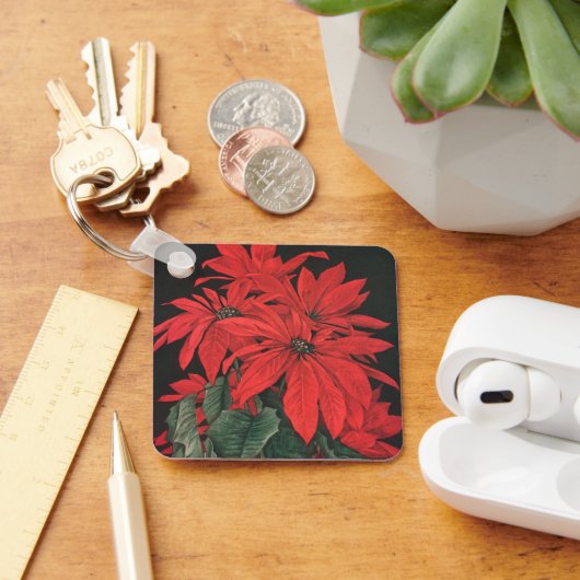 Weihnachten Rote Pflanze Blume Schlüsselanhänger (Schreibtisch)