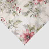 Weihnachten Rote Poinsettia Tartan, Decoupage Seidenpapier (Detail)