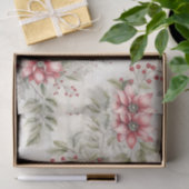 Weihnachten Rote Poinsettia Tartan, Decoupage Seidenpapier (Geschenk)