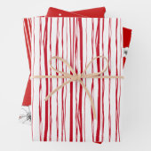 Weihnachten Rote Rustikale Rafia und Blume Handgez Geschenkpapier Set (Beispiel)