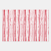 Weihnachten Rote Rustikale Rafia und Blume Handgez Geschenkpapier Set (Vorderseite)