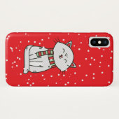 Weihnachten - Rote Schneekatze im Scarf - Fall Case-Mate iPhone Hülle (Rückseite (Horizontal))