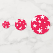 Weihnachten Rote Sterne Elegante Vorlage Konfetti (Rückseiten)