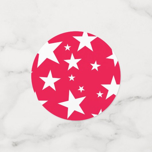 Weihnachten Rote Sterne Elegante Vorlage Konfetti (Klein Vorderseite)