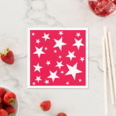Weihnachten Rote Sterne Elegante Vorlage Serviette (Beispiel)