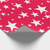 Weihnachten Rote Sterne Nostalgische Elegante Geschenkpapier (Ecke)
