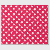 Weihnachten Rote Sterne Nostalgische Vorlage Chic Geschenkpapier (Flach)