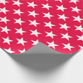 Weihnachten Rote Sterne Nostalgische Vorlage Chic Geschenkpapier (Ecke)