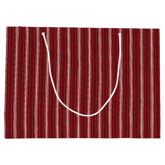 Weihnachten Rote Streifen, große Geschenktasche, g Große Geschenktüte (Rückseite)