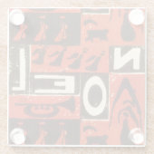 Weihnachten - Roter Block Glasuntersetzer (Rückseite)