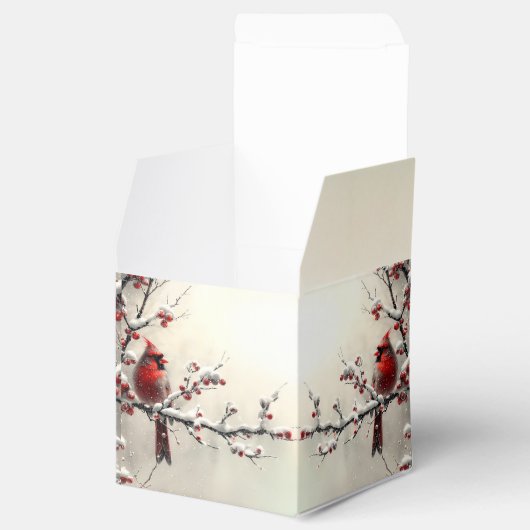 Weihnachten - Roter Kardinal Geschenkboxen Geschenkschachtel (Geöffnet)