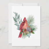 Weihnachten Roter Kardinal Grüne Geburtstag Einladung (Rückseite)